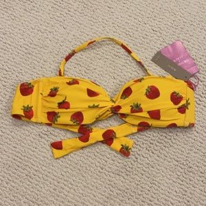 J. Crew Strawberry Bikini Top